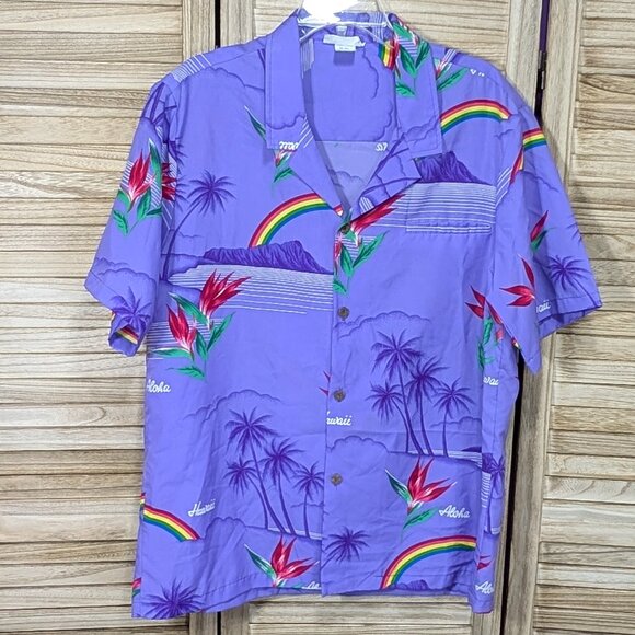Made In Hawaii Other - Casual Wear Made in Hawaii Hawaiian Shirt Rainbow and Palm Tree Design XL
